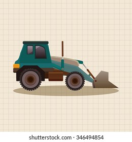 Transportation excavator truck theme elements