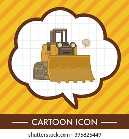 Transportation excavator truck theme elements