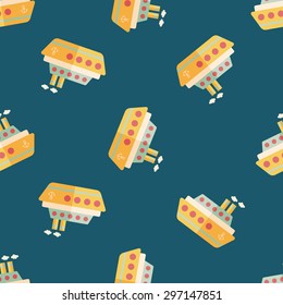 Transportation ferry flat icon,eps10 seamless pattern background
