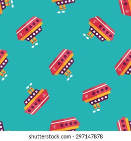 Transportation ferry flat icon,eps10 seamless pattern background