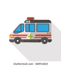 Transportation flat ambulance icon