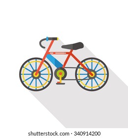 Transportation flat bicycle icon