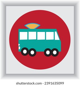 Transportation Flat Design Icon Illustration Eps