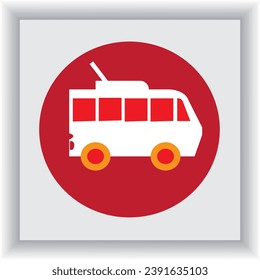 Transportation Flat Design Icon Illustration Eps