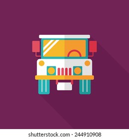Transportation flat icon with long shadow,eps10