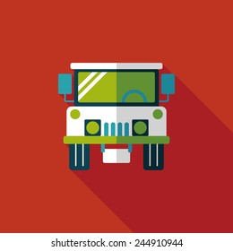 Transportation flat icon with long shadow,eps10