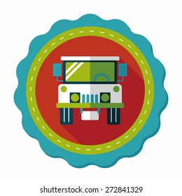 Transportation flat icon with long shadow,eps10