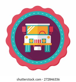 Transportation flat icon with long shadow,eps10