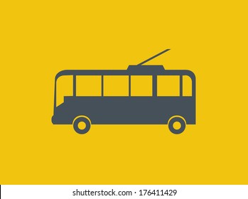 Icono plano de transporte. Pictograma vector. EPS 10.