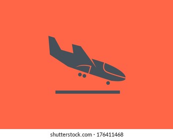 Icono plano de transporte. Pictograma vector. EPS 10.
