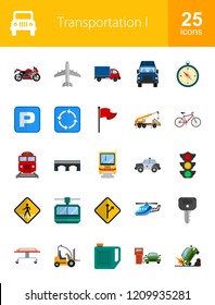 Transportation Flat Icons