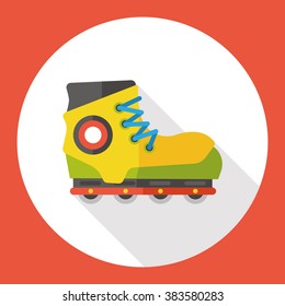Transportation flat roller skate icon