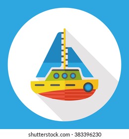 Transportation flat ship icon