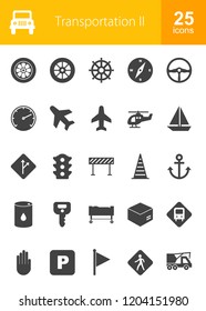 Transportation Glyph Icons