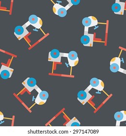 Transportation Golf Cart flat icon,eps10 seamless pattern background
