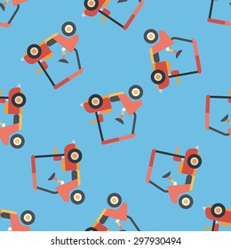Transportation Golf Cart flat icon,eps10 seamless pattern background
