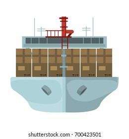 Transportation of goods by sea. Transportation and delivery single icon in cartoon style isometric vector symbol stock illustration web.