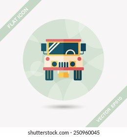 Transportation hammer flat icon with long shadow,eps10