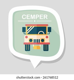 Transportation hammer flat icon with long shadow,eps10