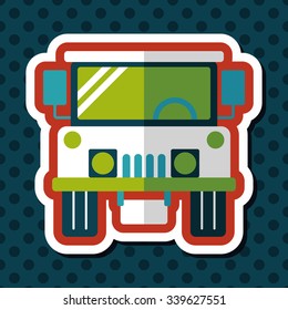 Transportation hammer flat icon with long shadow,eps10