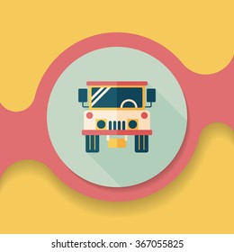 Transportation hammer flat icon with long shadow,eps10