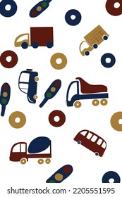 Transportation Heavy Vehicle Pattern with Trafic Light