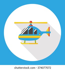 transportation helicopter flat icon