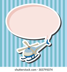 Transportation helicopter flat icon elements background,eps10