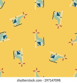 Transportation helicopter flat icon,eps10 seamless pattern background