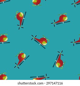 Transportation helicopter flat icon,eps10 seamless pattern background