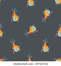 Transportation helicopter flat icon,eps10 seamless pattern background