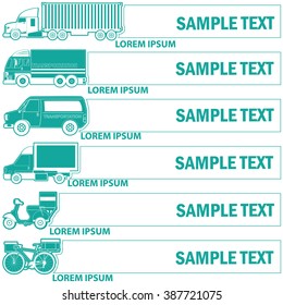 Transportation and hollow stripe for add text of business information. Vector style