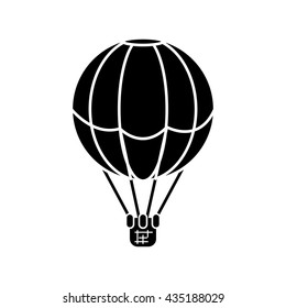 Transportation hot air ballon flat icon