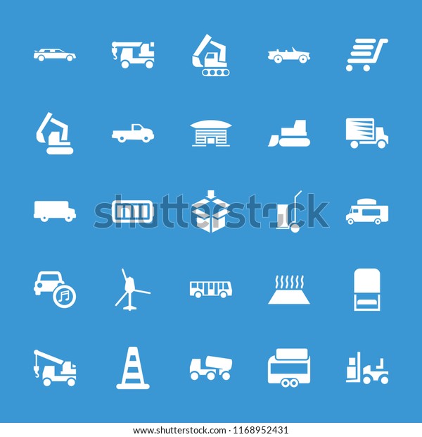 Transportation icon. collection of 25\
transportation filled icons such as car, airport bus, cone barrier,\
bus, van. editable transportation icons for web and\
mobile.