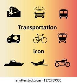 Transportation icon collection vector