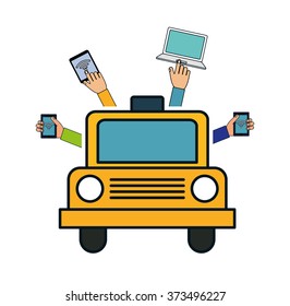 Transportation icon design 