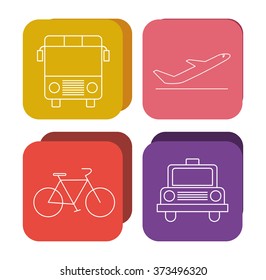 Transportation icon design 