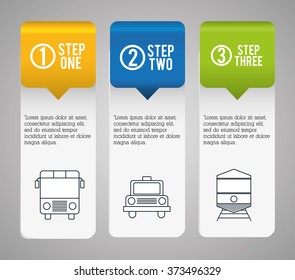 Transportation icon design 