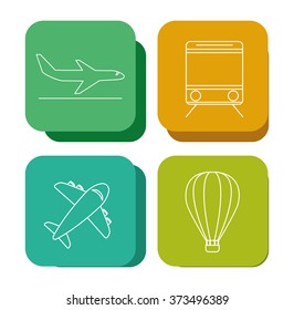 Transportation icon design 