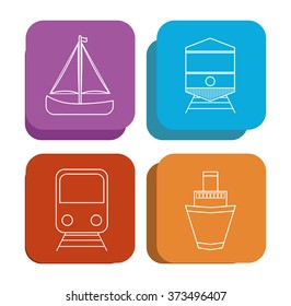 Transportation icon design 