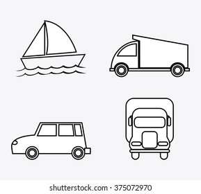Transportation  icon design 