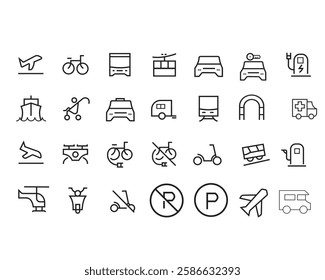 Transportation Icon design with Illustrator.