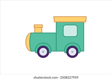 Transportation Icon Flat Sticker Design