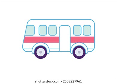 Transportation Icon Flat Sticker Design