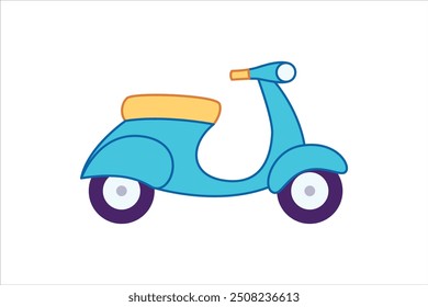 Transportation Icon Flat Sticker Design