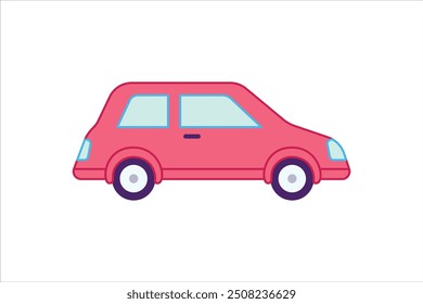 Transportation Icon Flat Sticker Design