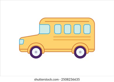 Transportation Icon Flat Sticker Design