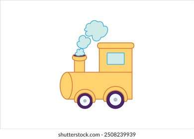 Transportation Icon Flat Sticker Design