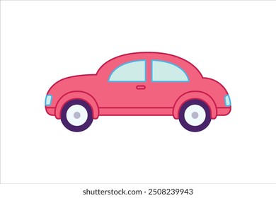 Transportation Icon Flat Sticker Design