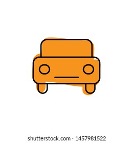 transportation icon, illustration filled design